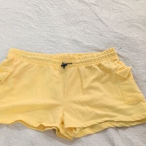 Hot Kiss Light Yellow Women's Athletic Shorts